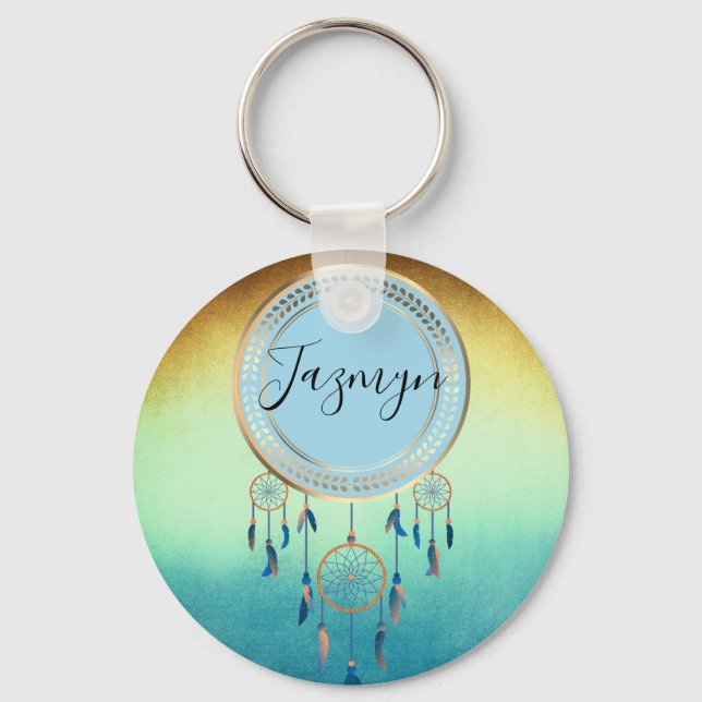 Mystical Chic Personalised Dreamcatcher Key Ring (Front)
