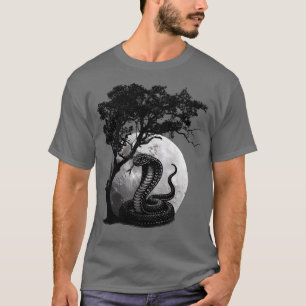 Mystical Cobra Snake and Tree Graphic T-Shirt
