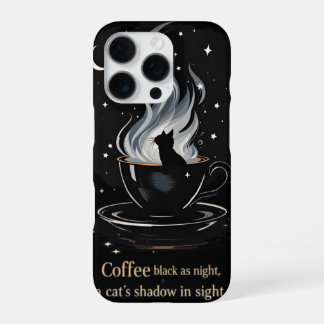 Mystical Coffee Cat iPhone 16 Pro Case