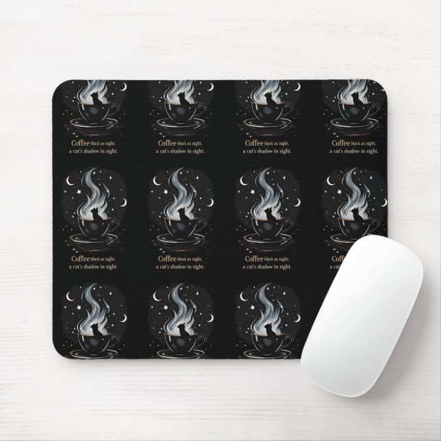  Mystical Coffee Cat Mouse Mat (With Mouse)