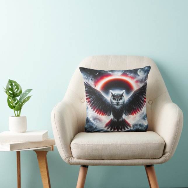 Mystical Cosmic Celestial Owl Cushion (Chair)