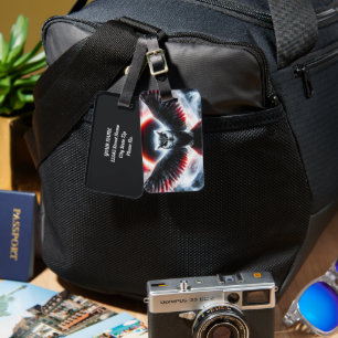 Mystical Cosmic Celestial Owl Luggage Tag
