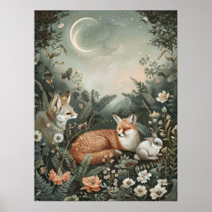 Mystical Cottagecore Whimsical Nature Poster