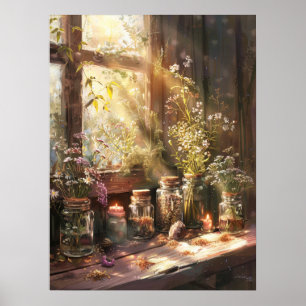 Mystical Cottagecore Whimsical Nature Poster