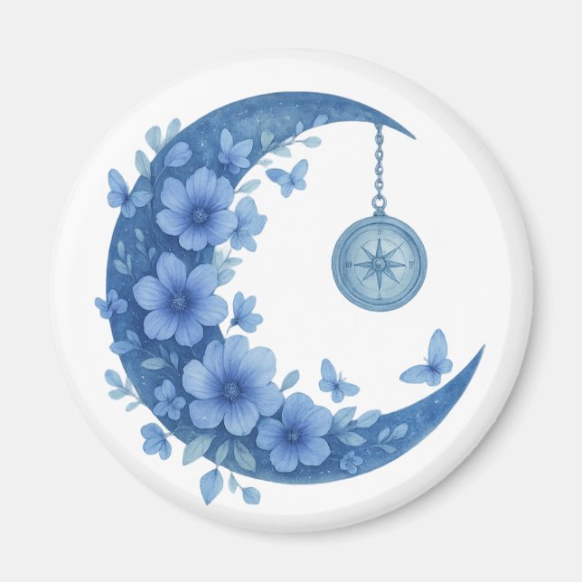 Mystical Crescent Moon Magnet (Front)