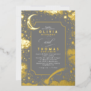 Mystical Crescent Moon Starry Night Boho Wedding