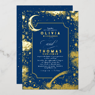 Mystical Crescent Moon Starry Night Boho Wedding