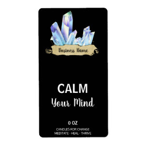 Mystical Crystal Black Box Labels