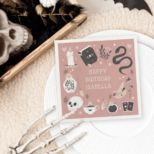 Mystical Crystal Fortune Teller Birthday Party Napkin