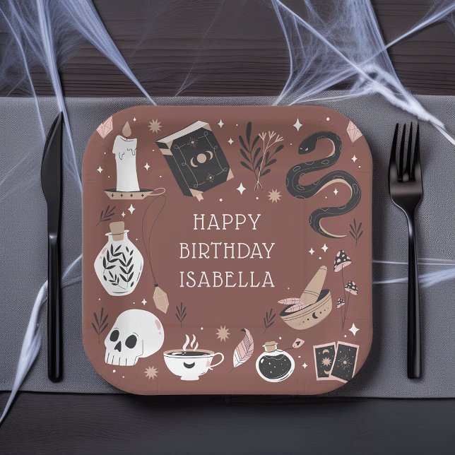 Mystical Crystal Fortune Teller Birthday Party Paper Plate (Creator Uploaded)