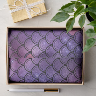 Mystical Dark Mermaid Scales & Ocean Trident illow Tissue Paper