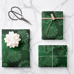 Mystical Dark Mermaid Scales & Ocean Trident illow Wrapping Paper Sheet