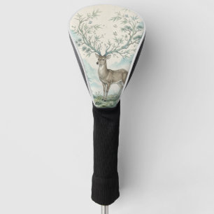 Mystical Deer Forest Watercolor Art Golf Head Cover