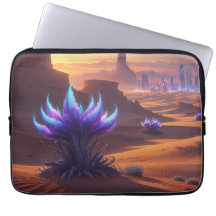 Mystical desert with futuristic city