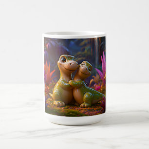 Mystical Dino Glow Embrace Coffee Mug