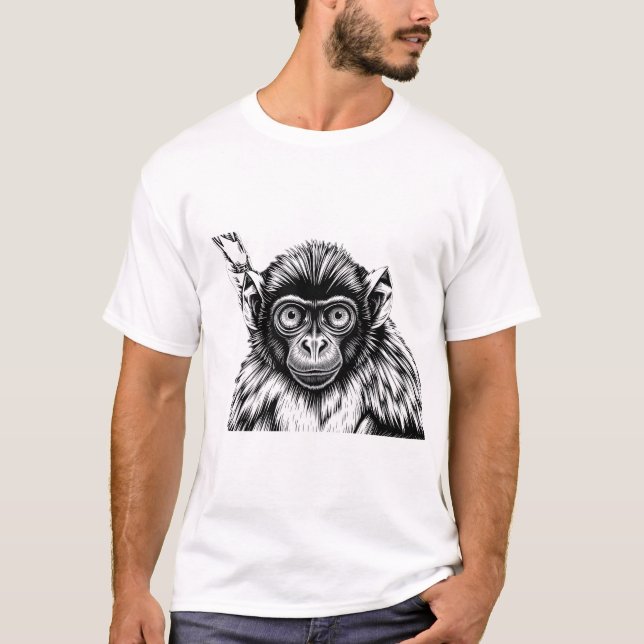 Mystical Douroucouli Night Sky T-Shirt (Front)