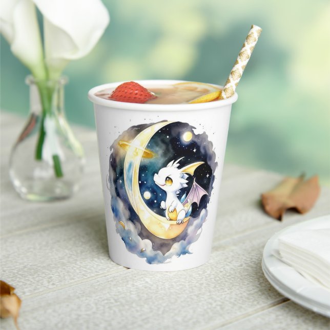 Mystical Dragon Baby Shower Paper Cups (Insitu)
