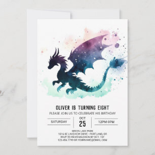 Mystical Dragon Birthday Customisable Invitation