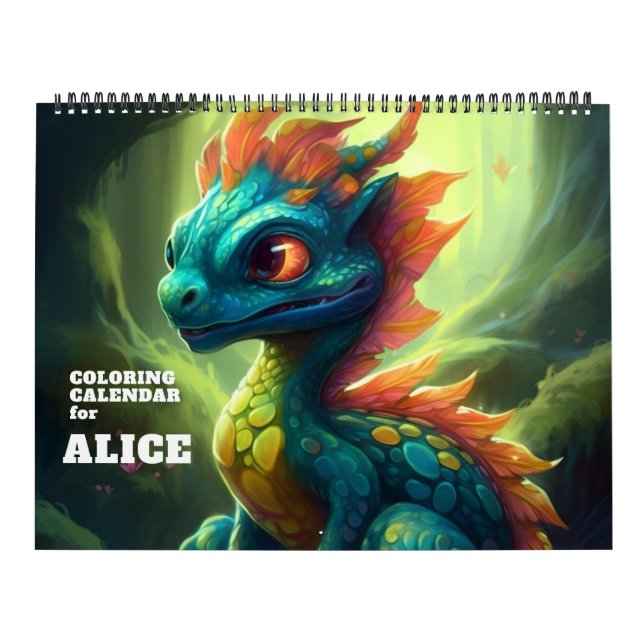 Mystical Dragon Colouring Calendar (Cover)
