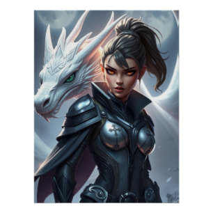 Mystical Dragon Fantasy Art Poster