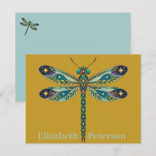 Mystical Dragonfly Card (Front/Back)