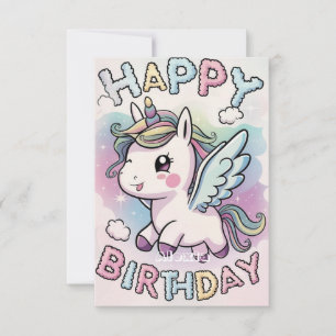 Mystical Dreamy Unicorn Birthday Card