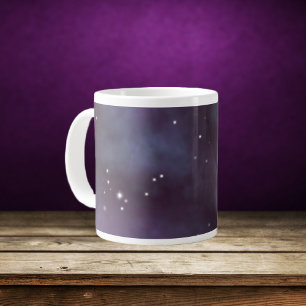 Mystical Dusty Violet Galaxy Large Coffee Mug