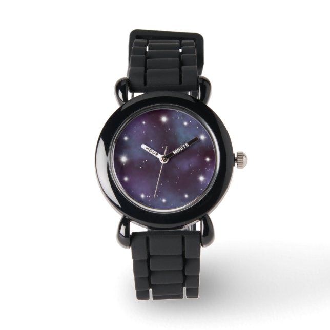 Mystical Dusty Violet Galaxy Watch (Front)