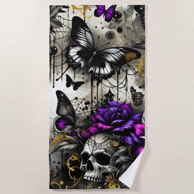 Mystical Elegance: Customisable Art Beach Towel (Front)