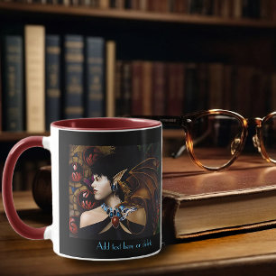 Mystical Elf Dragon Companion Butterfly Fantasy Mug