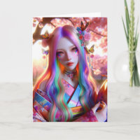 Mystical Ethereal Woman with Butterflies Birthday