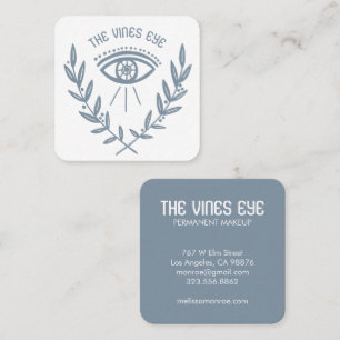 Mystical Eye and Vines Elegant Boho  Square Business Card