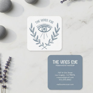 Mystical Eye and Vines Elegant Boho  Square Business Card