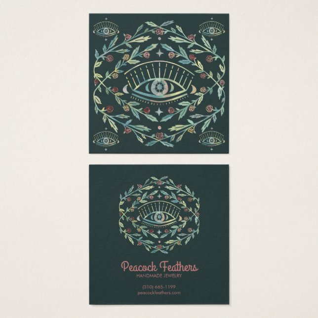 Mystical Eye Earring Necklace Jewellery Display Ca (Front & Back)