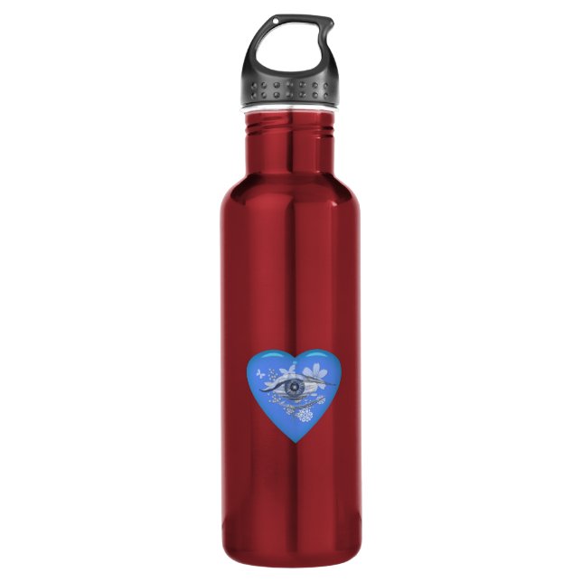 Mystical Eye Floral Heart 710 Ml Water Bottle (Front)