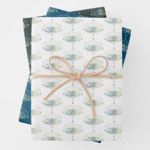 Mystical Eye Magical Boho Colorful Pastel Gift  Wrapping Paper Sheet