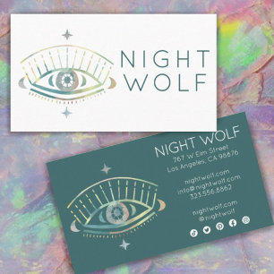Mystical Eye Magical Boho Colourful Chic  Business Card