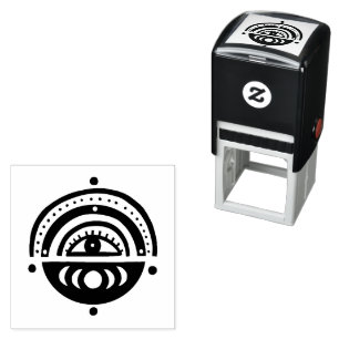 Mystical Eye Magical Elegant Geometric Boho  Self-inking Stamp