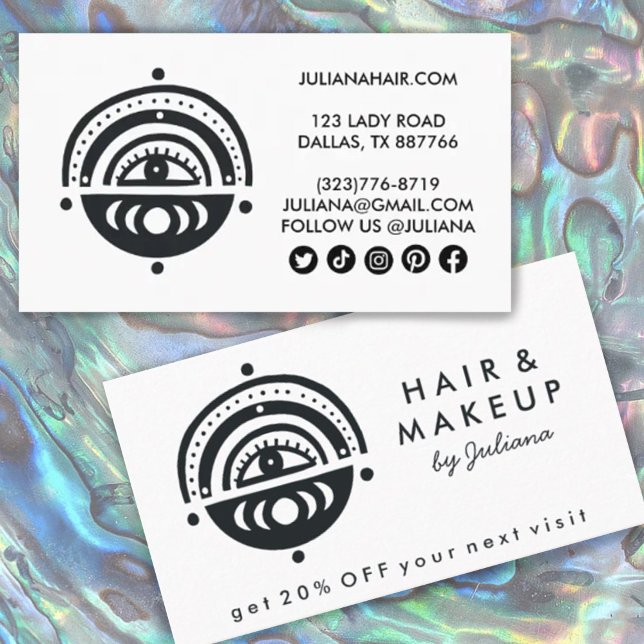 Mystical Eye Moons Rainbow Magical Boho Icons Discount Card (Creator Uploaded)