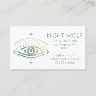 Mystical Eye Roses Vines Magical Boho Colourful  Business Card