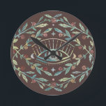 Mystical Eye Roses Vines Magical Boho Colourful Round Clock<br><div class="desc">This hand made pattern makes an awesome design for your home. Check out my shop for more or let me know if you'd like something custom!</div>