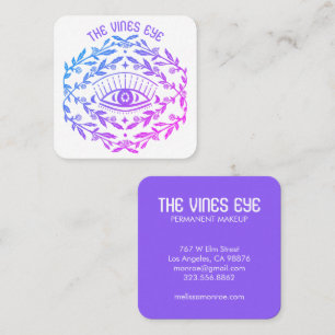 Mystical Eye Roses Vines Magical Boho Square Business Card