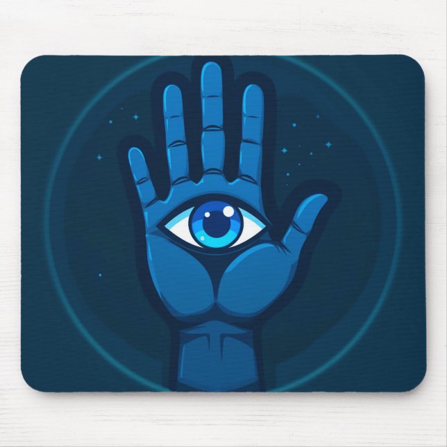 🖐️ Mystical Eye Symbol Art For Desk Setups 🖐️ Mouse Mat (Front)
