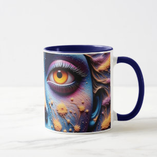 Mystical Face Art Can Cooler Mug