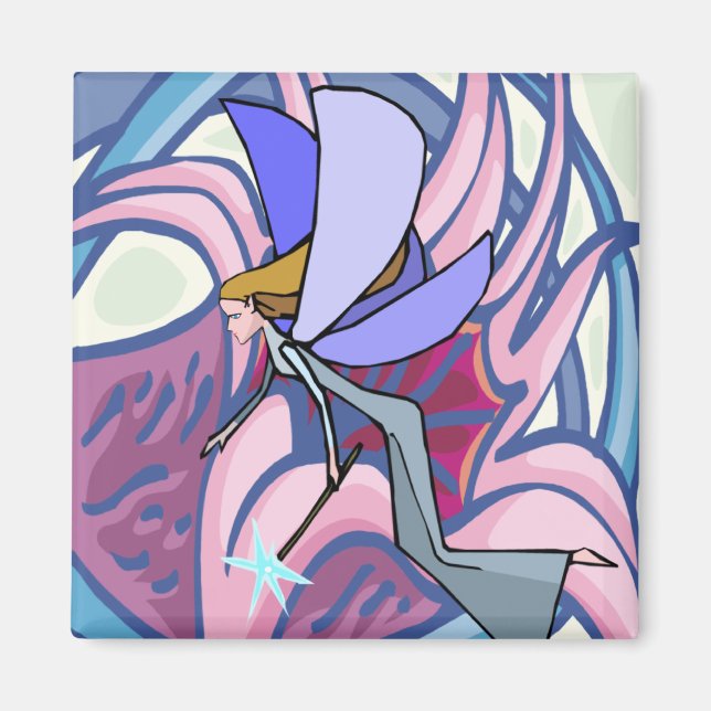 Mystical Fairy With Flower Magnet (Front)