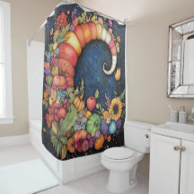 Mystical Fall Crescent Moon Cornucopia