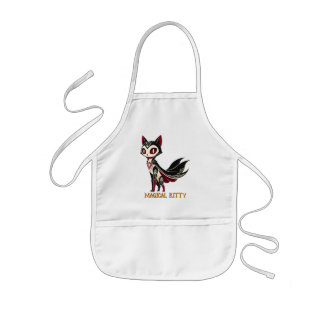 Mystical Fantasy Cat Cartoon Graphic Kids Apron