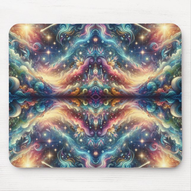 Mystical Fantasy Colourful Celestial Faraway Castl Mouse Mat (Front)