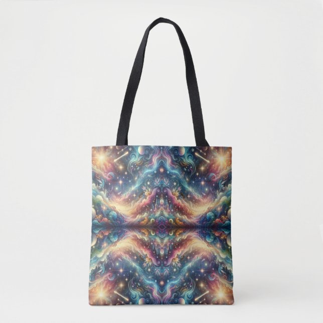 Mystical Fantasy Colourful Celestial Faraway Castl Tote Bag (Front)