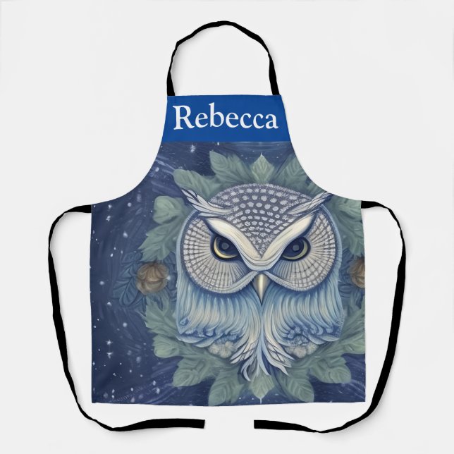 Mystical Fantasy Forest Owl Apron (Front)